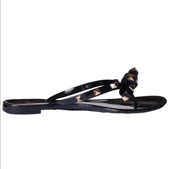 rivet jelly sandals